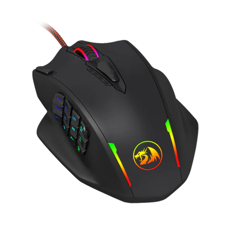 Redragon M908 Impact, 18 Buttons, 5 Memory Modes, 8 Tunning Weights, 16 Million RGB Color Backlit, MMO Wired Gaming Mouse Redragon M908 Impact, 18 Buttons, 5 Memory Modes, 8 Tunning Weights, 16 Million RGB Color Backlit, MMO Wired Gaming Mouse